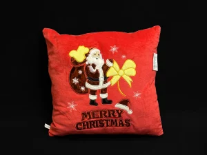 Pernă pătrată Moș Crăciun cu sac