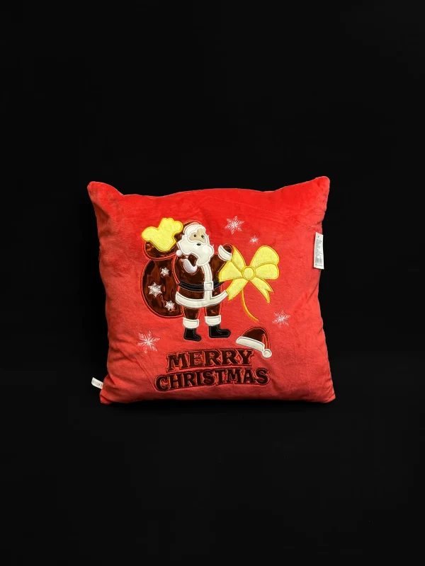 Pernă pătrată Moș Crăciun cu sac